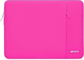 MOSISO Laptop Case 13 inch, 13 inch Laptop Sleeve Compatible with MacBook Air M4 M3 M2 M1 2025-2018 / Pro M2 M1 2025-2016, Polyester Vertical Computer Sleeve Bag with Pocket, Bright Rose