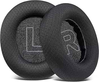 SOULWIT Mesh Fabric Replacement Earpads for Steelseries Arctis Nova Pro Wired, Nova 1/1X/1P/3/3P/3X/4/7/7X/7P Headphones, Ear Pads Cushions with Noise Isolation Foam, Added Thickness - MF Black