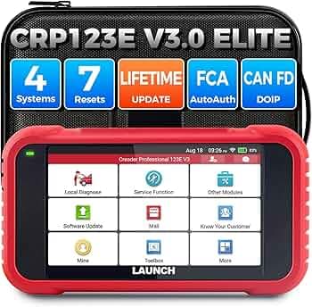 LAUNCH CRP123E (Upgrade version of CRP123 ) OBDII Car OBD2 Scanner Diagnostic Scan Tool Transmission Engine ABS Airbag Code Reader WiFi Accessible Free Update- TPMS EL-50448 As Gift.