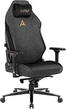 Dr Luxur Mammoth Pro XL Ergonomic Gaming Chair with Magnetic Neck Pillow, 4D swappable Magnetic armrest, in Built Lumbar Support with Aluminium wheelbase and Class 4 Hydraulics (Mammoth PRO XL)