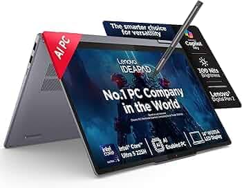 Lenovo IdeaPad 5 2-in-1 Intel Core Ultra 5 225H (16GB RAM/512GB SSD/14 (35.5cm)/WUXGA IPS/Windows 11/MS) 365 Basic+Office 2024/Lenovo Digital Pen 2/1Yr ADP/Grey/1.6Kg, 83KR0076IN Convertible Laptop