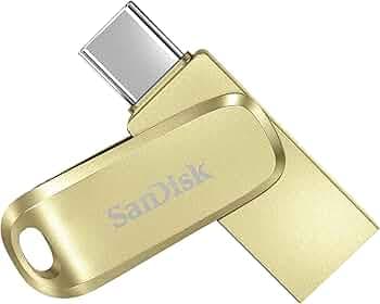 SANDISK Ultra Dual Drive Luxe Type-C 256GB, OTG, Upto 400MB/s, Pendrive, Gold, 5Y Warranty (SDDDC4-256G-I35GD)
