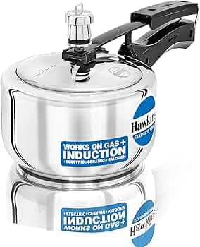 Hawkins 1.5 Litre Stainless Steel Inner Lid Pressure Cooker, Induction Cooker, Silver (HSS15)