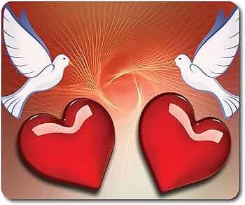 woopme® Love Birds Printed Mouse Pad for Office Gaming Professional Laptop/PC/Computer Rectangle Rubber Base Mouse pad (24 x 20 CMS)