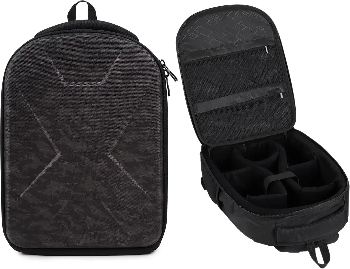 GadgetBite Camera Bag Hardshell Water Resistant Professional Camera Backpack with Rain Cover Customizable Shockproof Lens Pockets for DSLR Lenses Go Pro Canon Nikon Sony Cameras Accessories