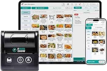 2 Inch Bluetooth USB Thermal Receipt Printer + 12 Months Free Software Subscription for Restaurant, Cafe, Shops - Portable POS Billing Machine with New Website, 2 Rolls & QR Code (2600mah)