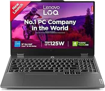 Lenovo LOQ 2024 12th Gen Intel Core i5-12450HX 15.6" (39.6cm) 144Hz 300Nits FHD Gaming Laptop (16GB/512GB SSD/NVIDIA RTX 4050 6GB/100% sRGB/Win 11/Office 2021/3 Month Game Pass/Grey/2.4Kg), 83GS003VIN