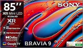 Sony BRAVIA 9 Series 215 cm (85 inches) 4K Ultra HD AI Smart Mini LED Google TV K-85XR90 (Black)