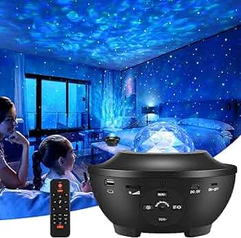 Star Projector, Joycabin Galaxy Projector LED Ocean Wave Night Light with Bluetooth Speaker, Remote Control Color Changing Star Sky Projector Lamp for Kid Adult Decor Party Home Theatre,Black