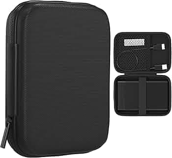 Sounce Hard Drive Disk Enclosure Portable Carrying Case Cover Pouch Casing for 2.5-Inch EVA Carry Pouch Compatible with Hard Drive,Passport,Toshiba Earphone,Power Bank,USB Cable & Portable Hard Drives