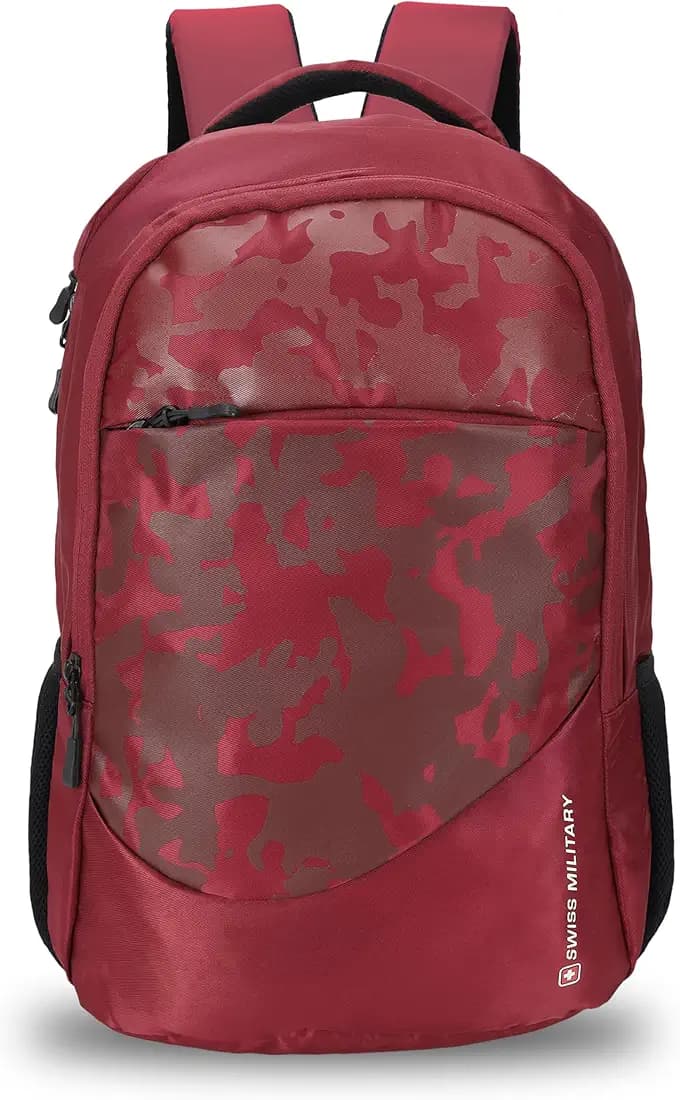 SWISS MILITARY Snowflake Laptop Backpack-15.6-Inch Laptop Bag, 33L Capacity, Adjustable Straps, Cushioned Back, Durable Polyester, Water-Resistant Travel Backpack for Men & Women