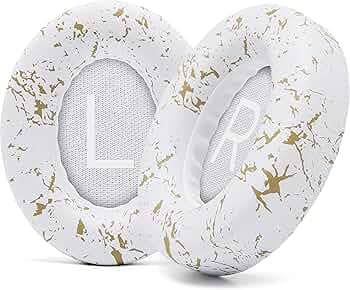 WC Wicked Cushions Thick Premium Replacement Earpads for Bose 700 Noise Cancelling Headphones (NC700) - Gold Marble
