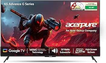 Acerpure 165 cms (65 inch) Advance G Series Smart QLED Google OS TV AP65QG96MGS5