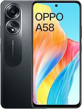 Oppo A58 (Glowing Black, 6GB RAM, 128GB Storage) | 5000 mAh Battery and 33W SUPERVOOC | 6.72" FHD+ Punch Hole Display | Dual Stereo Speakers with No Cost EMI/Additional Exchange Offers