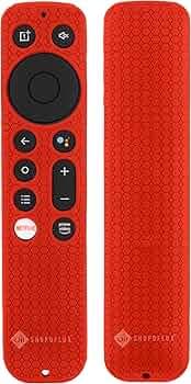 SHOPOFLUX Silicone Remote Cover Compatible with Oneplus Q Series/U Series / Y1S / Y1S Edge Smart LED TV Remote (Red)