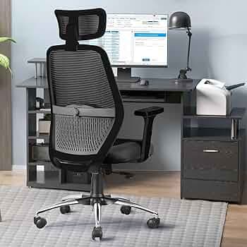 ASTRIDE Octave BIFMA Certified Ergonomic Office Chair for Work | 2D Adjustable Soft Armrest, 2D Headrest & 2D Lumbar Support | Single Tilt Lock Mechanism [Heavy Duty Metal Base, Black-Grey]