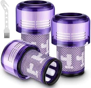 V12 Filter Replacements for Dyson V12 Detect Slim, Detect Slim Animal, Slim+ Cordless Vacuum and V12 Slim Absolute Vacuums, SV34, SV35 V12 Vacuum Cleaner Filter Replacement, Part No. 971517-01, 3 Pack
