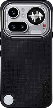 NIUKIN Super Frosted Shield Pro Soft Back Case for Nothing Phone 4a Pro 5G | Camera Ring | Shockproof Scratchproof Cover | Black