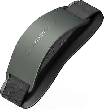 Sinjimoru Phone Grip with Silicone Band – Comfortable One-Hand Holder & Kickstand for Smartphones, Tablets, and eReaders for iPhone, Android, and Kindle Sinji Grip Silicone Olive Grey