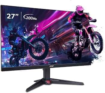 acer Nitro VG270 X1 27 Inch IPS Full HD Backlit LED Gaming Monitor I 0.5 MS Response I 200Hz Refresh Rate I SRGB 99%, HDR 10 I 2xHDMI, 1xDP I Stereo Speakers I AMD FreeSync Premium I Eye Care (Black)