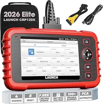 LAUNCH CRP129X OBD2 Scanner, LAUNCH Scan Tool 2022 Elite, Car Scanner for Engine at ABS SRS with Oil/EPB/SAS/TPMS/Throttle Body Reset, Automotive Code Readers with TPMS Gift, Lifetime Free Update