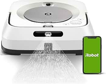 iRobot Braava Jet M6 (6110) Ultimate Robot Mop- Wi-Fi Connected, Precision Jet Spray, Smart Mapping, Compatible with Alexa, Ideal for Multiple Rooms, Recharges and Resumes