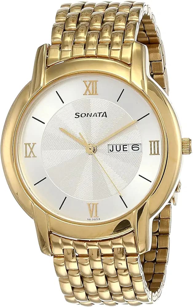 Sonata Analog White Dial Men's Watch NM7954YM01W/NN7954YM01W