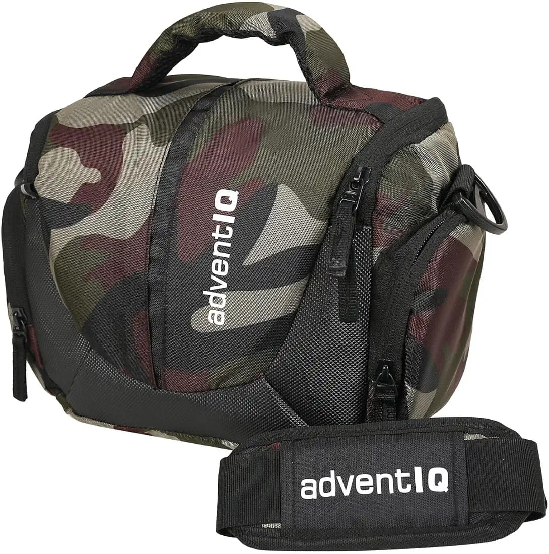 Compact Captura Pro 0297 Camera Bag for DSLR & Mirrorless – Fits Nikon, Canon, Sony – Camera Bag for Travel – Shockproof Sling Case for Lens – Water-Resistant (Army Print)