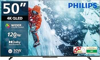 Philips 127 cm (50 inches) 8100 Series 4K Ultra HD Smart QLED Google TV 50PQT8100/94