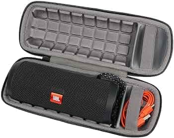 M.G.R.J® Portable Carrying Hard Case Cover for JBL Flip 7/6 / 5/4 / 3 / Essential 2 / Essential (EVA|Black-Grey)