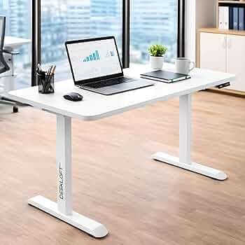 Electric Height Adjustable Desk White with 3-Year Warranty – Dual Motor 3-Stage Lifting System, 120KG Load Capacity, Smart Standing Desk with TT Size 1200×600×18 mm,Work-from-Home Use