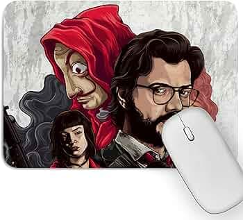 Artich Designer Anime Mouse Mat Extended Gaming Mouse Pad for Office Laptop/Computer with Super Soft Non-Slip Rubber Base and Lycra Cloth Surface for Silky Touch Rectangle Mix Arcadia Money Heist