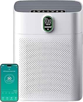 REX PURE SMART Air Purifier, Dual Filter, WiFi & Voice Control, H13 HEPA, UV, 550 sq.ft | App & Voice Control