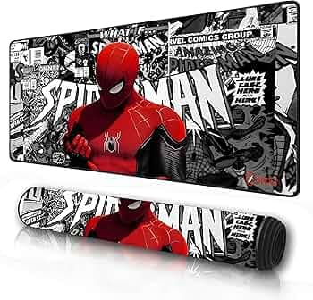 Web Hero Design Premium Desk Mat 58.5x28 cm Gaming Mouse Pad Waterproof Non-Slip Rubber Base 2mm Thick Multicolour Printed Extended Mousepad for Computer, Laptop, Keyboard | Office & Home