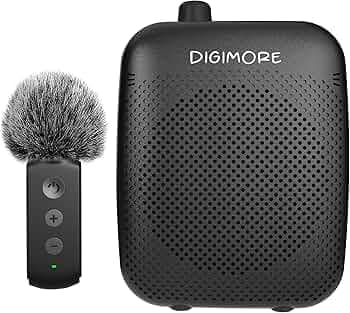 DIGIMORE Wireless Voice Amplifier with Collar mic | Bluetooth | 10W Speaker | Wireless Collar Mic with 100ft Range & 12Hrs Battery | Ideal for Teachers, Trainers, Yoga & Outdoor Speaking(D-1200WL COL)