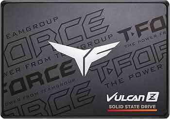 TeamGroup T-Force Vulcan Z 256GB Gaming SSD, Sata III 6Gbps Interface, SLC Cache, 3D NAND TLC, 2.5 Inch Form Factor, Internal Solid State Drive, Speed Up To 520/430 MB/s, High Performance, Low Latency