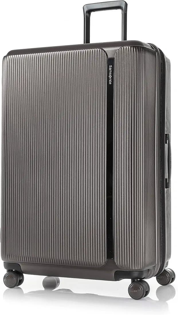 Samsonite Polycarbonate 8 Spinner Wheels Trolley Bag for Travel | MYTON 69 Cms Hardsided Medium Check-in Luggage Bag | Suitcase for Travel | Matte Graphite