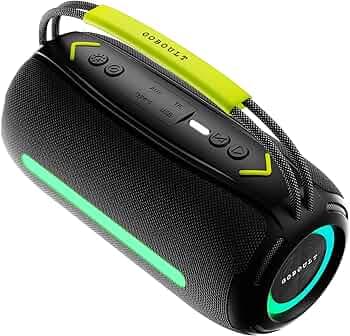 GOBOULT Rave Q20 Bluetooth Speaker with 20 Watt BoomX Audio, Up to 8 Hrs Playtime, Type-C Charging, TF Card/USB & Bluetooth 5.4 Compatible, Made in India Portable Speaker (Jet Black)