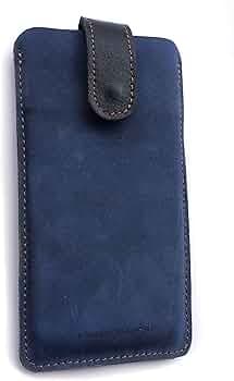 Chalk Factory Genuine Leather Case for Haier E718 Mobile Phone (#LP, Blue)