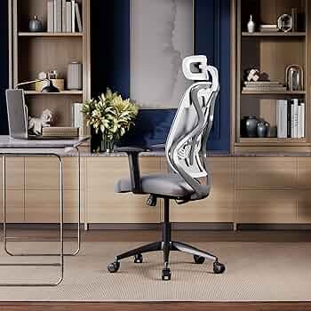 Wakefit Gravita Ergonomic Office Chair for Work | 3 Year Warranty | Multi-Lock Seat Slider and Recline | Soft Armrest with 3D Adjustability| Strong Nylon Base | 8+ Hours of Comfort| White and Grey