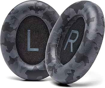 WC Wicked Cushions Thick Premium Replacement Earpads for Bose 700 Noise Cancelling Headphones (NC700) - Black Camo