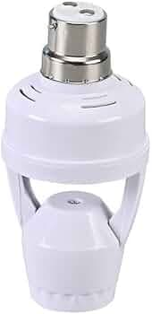 PIR Motion Sensor Light Socket,E26/E27 Smart Lamp Bulb Holder Adapter Auto On/Off Light Control Suitable for Garage Basement Porch Storage Room