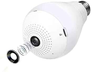 DDLC 4MP Bulb Camera 1080p HD WiFi CCTV Indoor Wireless Security Camera with Siren Alarm | 2 Way Audio | 360° Panoramic View | Color Night Vision | Motion Detection | V380 Pro App