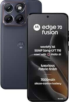 Motorola Edge 70 Fusion (Pantone Silhouette, 8GB RAM, 256GB Storage) | 6.78" 144Hz 1.5K AMOLED Display | Snapdragon 7s Gen 4 | 50MP Sony LYTIA 710 OIS | 7000mAh Battery | 68W TurboPower |