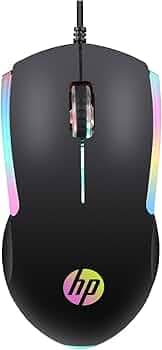 HP M160 USB Wired Gaming Optical Mouse with LED Backlight, 1000 DPI, 3 Buttons and Press Life Up to 3 Million Clicks, 1 Year Warranty (843W8AA, Black)
