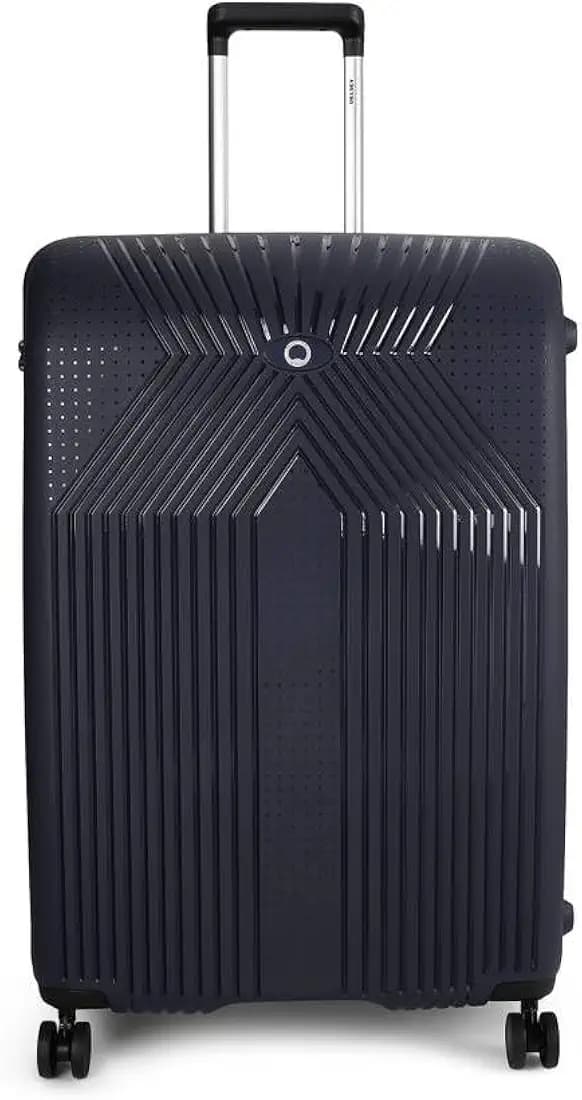 DELSEY PARIS ORDENER 77 cms Large Check-in Polypropylene Hardsided 8 Wheels Spinner Luggage/Suitcase/Trolley Bag for Travel with TSA Lock- Anthracite
