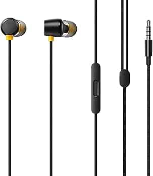 Earphones for realme Pad 2 WiFi Earphones Original Like Wired in-Ear Headphones Stereo Deep Bass Hands-Free Headset Earbud with Built in-line Mic, 3.5mm Jack (Jack and R20-50,)