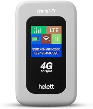 Helett® travelFi™ 4G LTE Portable WiFi Hotspot Dongle with 1.5" Screen | All-SIM Support | 5G SIM Compatible(Operates on 4G LTE)| Upto 150 Mbps | 2100mAh Battery | Plug&Play Data Card with Sim Adapter