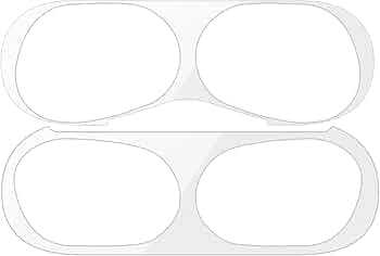 KACA Ultra‑Thin Dust Guard Film Protector for Apple AirPods Pro & AirPods Pro 2 Case – 0.03 mm 18K Gold‑Plated Metal Sticker, Dustproof Magnetic Shield (White)