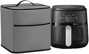 Air Fryer Top Cover with Storage Pocket for Philips 6.2L NA231/00 - Dustproof & Waterproof, Washable Protective Cover for Kitchen Appliances Philips NA231/00 (Grey)